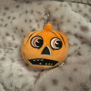 Creepy Co. Beistle plush orange pumpkin keychain